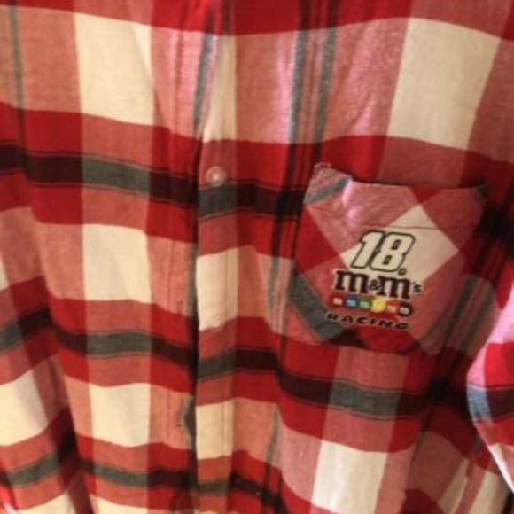 Kyle Busch M&M's Women's Long Sleeve Flannel Nascar Shirt ( Rare ) - Picture 6 of 9